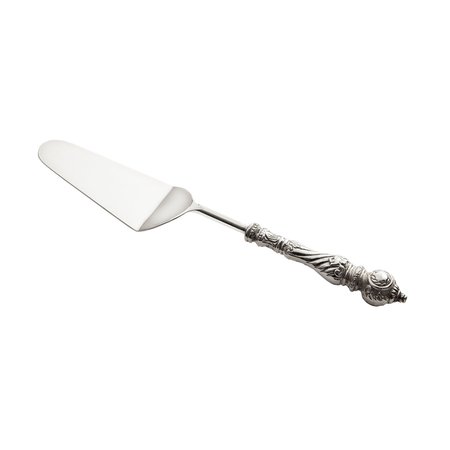 Brass and Stainless Steel Cake Server with Embossed Silver Plated -  ELK STUDIO, SERVER022